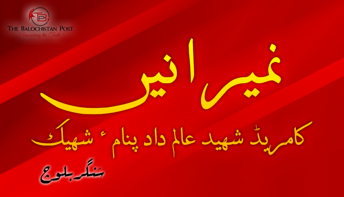 نمیرانیں کامریڈ شہید عالم داد پنام ء شہیک  –  سَنگر بلوچ