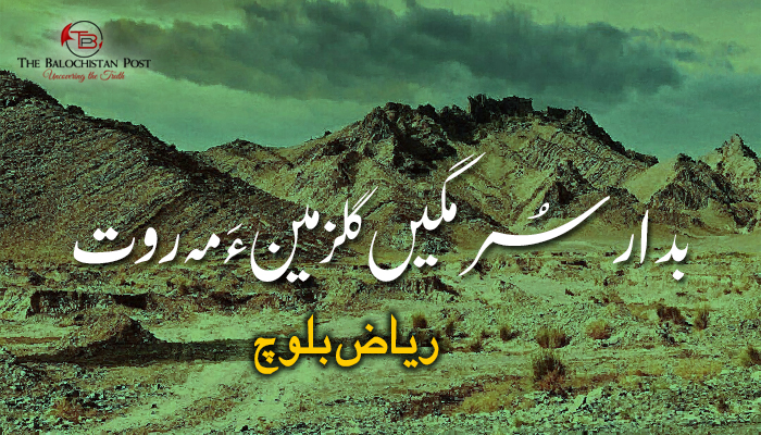بدار سُرمگیں گلزمین ءَ مہ روت  – ریاض بلوچ