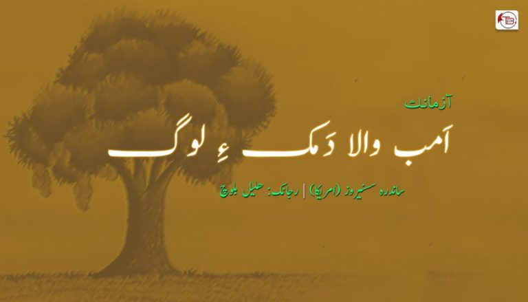 اَمب والا دَمک ءِ لوگ -ساندرہ سسنیروز | ھلیل بلوچ