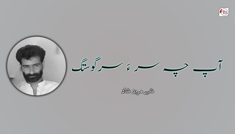 آپ چہ سر ءَ سرگوستگ- شے مرید شاد