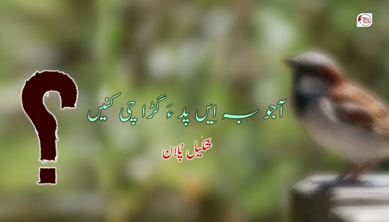 آجو بہ اِیں پد ءَ گڑا چی کنیں- شکیل پُلان