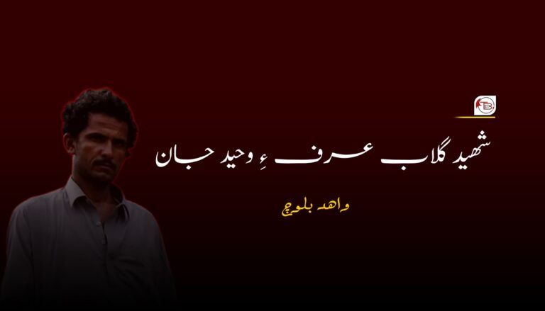 شھید گلاب عرف ءِ وحید جان- واھد بلوچ