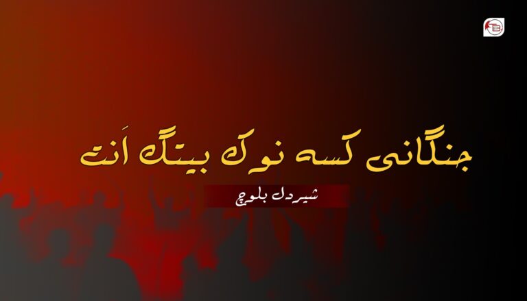 جنگانی کسہ نوک بیتگ اَنت – شیردل بلوچ