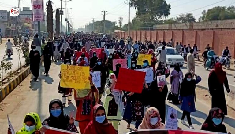 کریمہ بلوچ ءِ ناھکیں کوش ءِ ھلاپ ءَ ڈیرہ گازی ھان ءَ زھرشانی