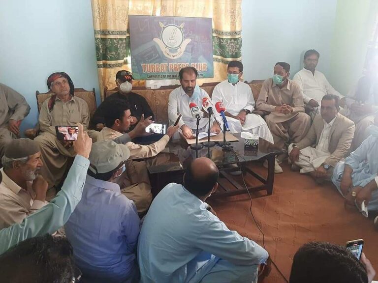 کیچ: نشہ باپاری ءُ گوستگیں روچ ءَ الندور ءَ وانگ ءِ جاہ ءِ سوچگ ءِ بگیری ءَ پریس کانفرنس