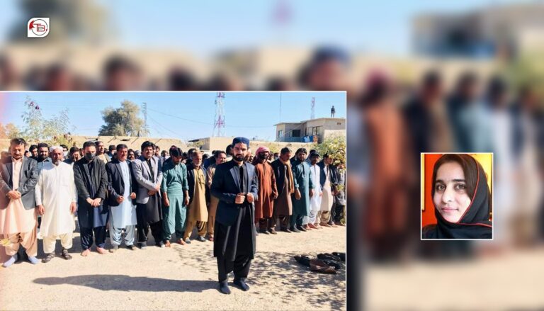ھزدار ءَ کریمہ بلوچ ءِ گائبانہ نماز جنازہ وانگ بیتگ