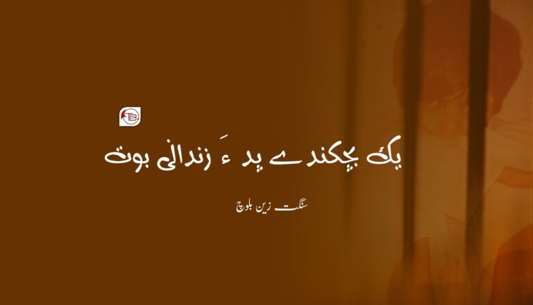 یک بچکندے پد ءَ زندانی بوت-سنگت زین بلوچ