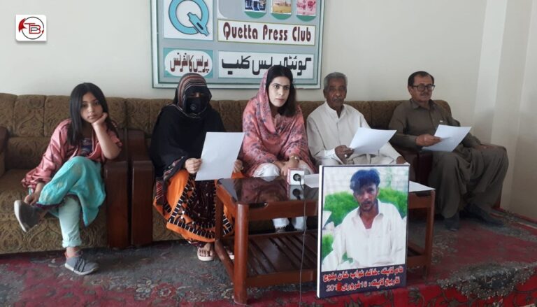 برات ءِ زانگولیں جون دست کپتگ، دومی برات ءَ ھشت سالیں بیگواہ انت – خالد نواب ءِ گوھار