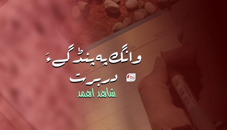 وانگ پہ پنڈگے ءَ دربرت- شاھد اھمد