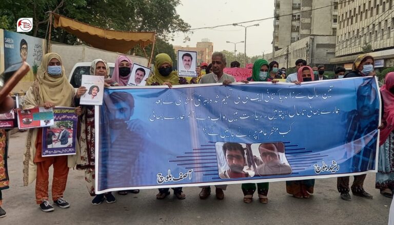 کراچی: سَے سالاں بیگواھیں رشید ءُ آصف بلوچ ءِ یل کنگ ءِ ھاتر ءَ زھرشانی