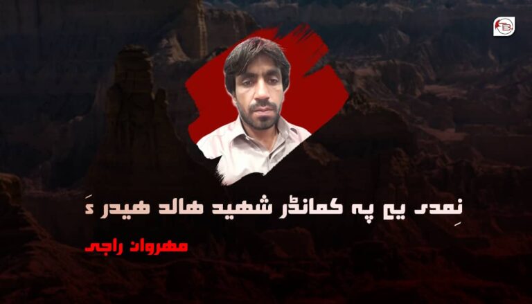 نِمدی یے پہ کمانڈر شھید ھالد ھیدر ءَ – مھروان راجی