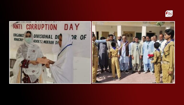 کیچ: کرپشن ءِ درگت ءَ مراگشے برجم دارگ بیتگ، پنجگور، گوادر ءُ کیچ ءِ نودربراں بھر زرتگ