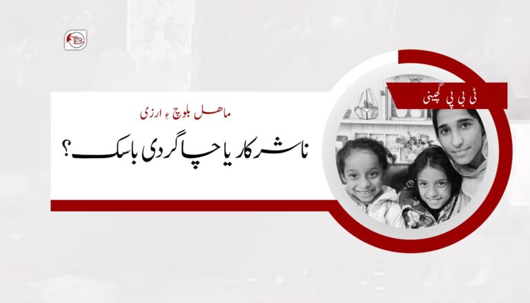 ماھل بلوچ ءِ ارزی؛ ناشر کار یا چاگردی باسک؟- ٹی بی پی گچینی