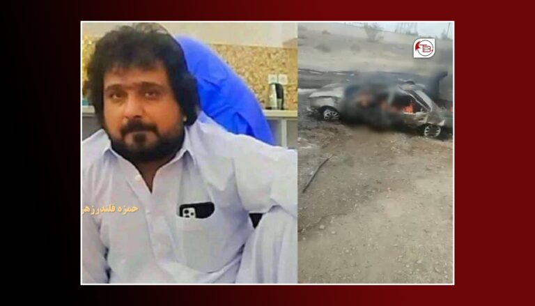 پھرہ: یک تیل کشیں گاڑی یے وئیل ءِ آماچ بیتگ، یک مردمے بیران