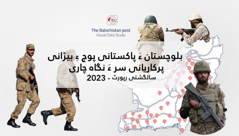 پاکستانی پوجی نیمگ ءَ بلوچستان ءَ 919 لشکری بیڑانی – چار ءُ ٹپاسی 2023 ءِ اھوال