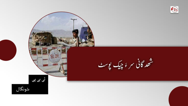 شھدگانی سر ءَ چیک پوسٹ – ٹی بی پی شونگال