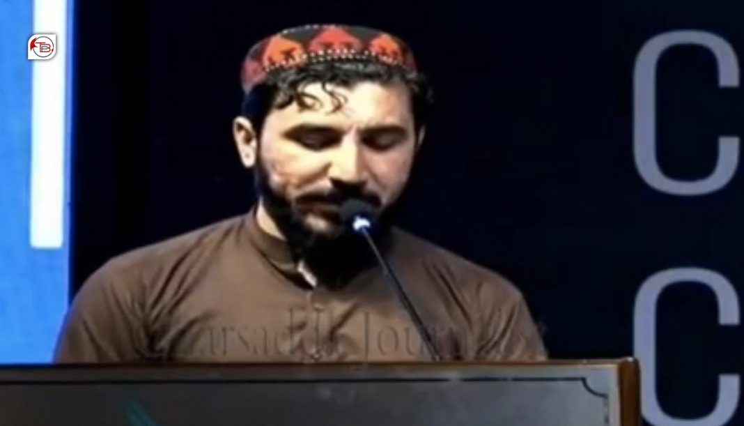 منظور پشتین ءَ بلوچ زھرشانی کنوکانی سر ءَ تیرگواری ایر جتگ ءُ بی وائی سی ھرچ جار ءِ ھمراھداری ءَ کن ایں