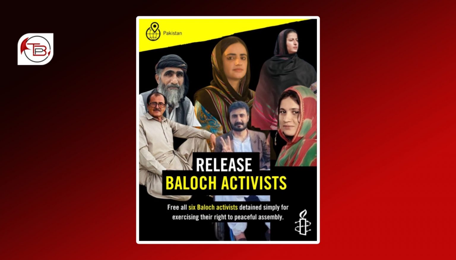 انسداد ناشرکاری کانود ءَ را بلوچ سیاسی کارکنانی ھلاپ ءَ چو سلاہ ءِ وڑ ءَ کارمرز کنگ بیگ ءَ اِنت- ایمنسٹی انٹرنیشنل