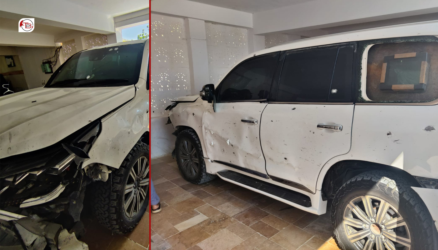 تربت ءِ ڈپٹی کمشنر کیچ بشیر احمد بڑیچ ءِ گاڑی ءِ سر ءَ تراک، پنچ پھزدار ٹپی