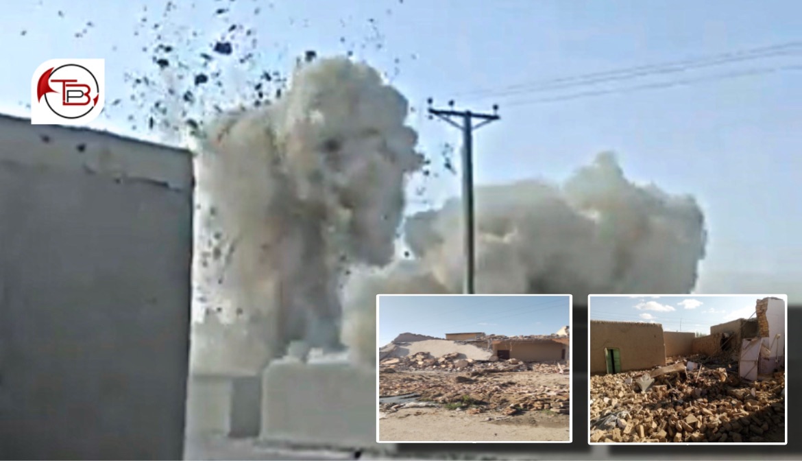 نوشکی: پاکستانی لشکر ءَ بی ایل اے ءِ سروک بشیر زیب ءِ لوگ ءَ ھوار دو لوگ شورواں گوں تباہ کتگ انت