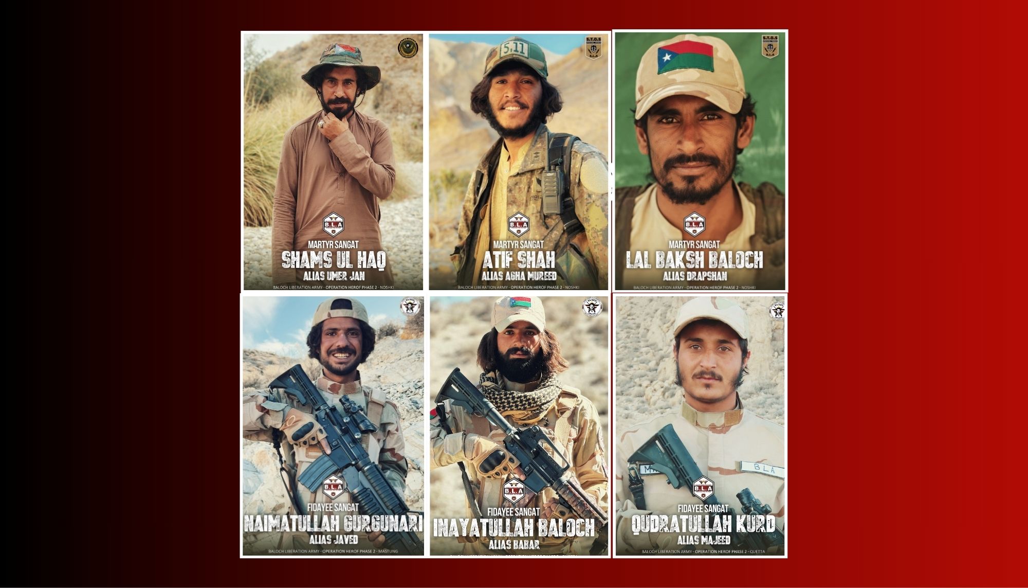 بی ایل اے ءَ آپریشن ھیروپ ٹو ءَ ھواریں دگہ شش نمیرانیں ھمراھانی اکس ءُ اھوال شنگ کتگ انت