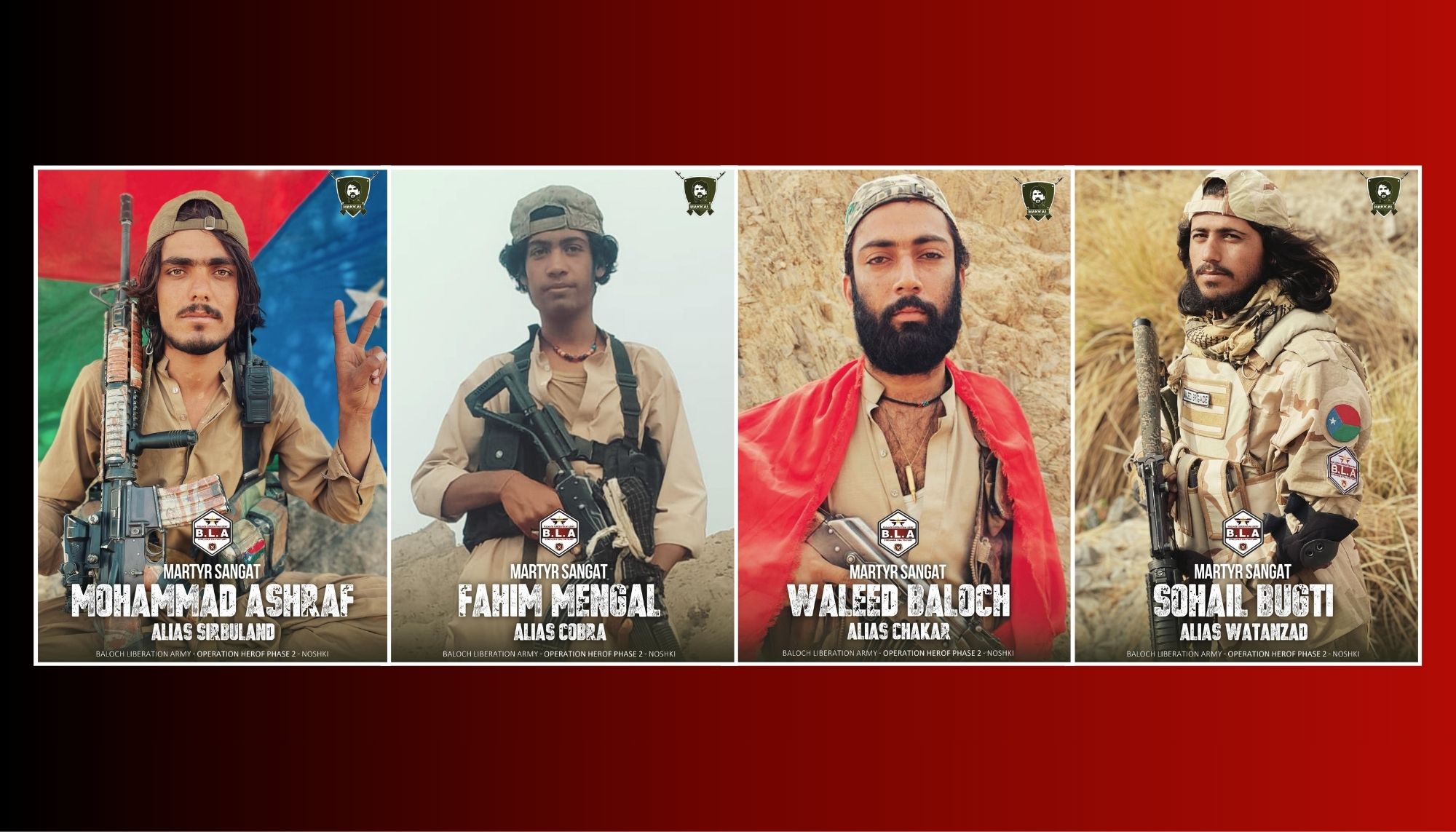 بی ایل اے ءَ آپریشن ھیروپ ءَ ھواریں دگہ چار نمیرانیں ھمراھانی اکس ءُ اھوال شنگ کتگ انت