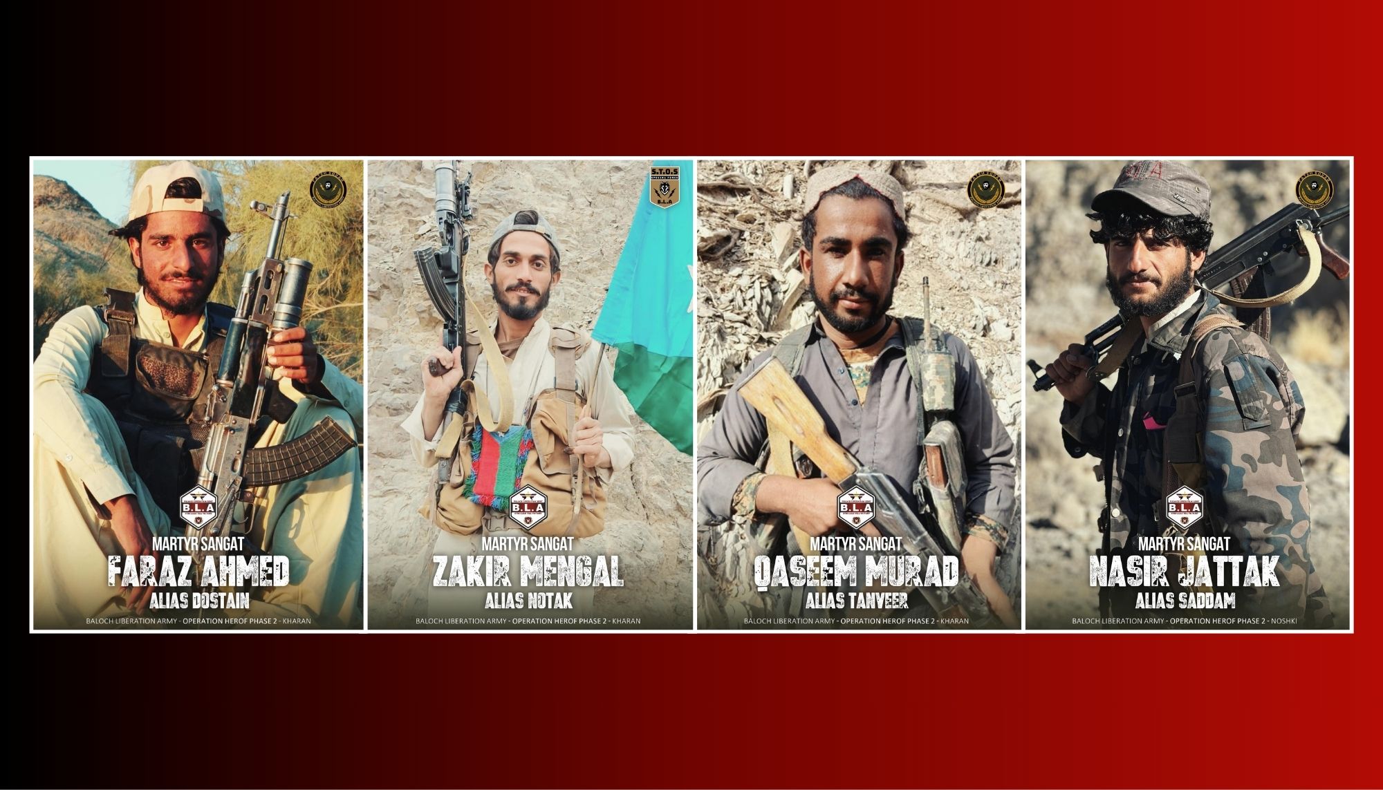 بی ایل اے ءَ آپریشن ھیروپ ءَ ھواریں دگہ چار نمیرانیں ھمراھانی اکس ءُ اھوال شنگ کتگ انت